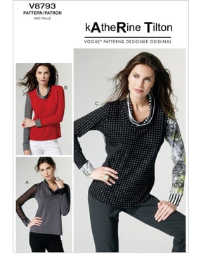 Patron Vogue Top Femme #V8793 Taille 42-50
