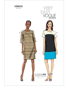 Patron Vogue Robe Femme Coupe Sur Mesure #V8805 Taille 42-50