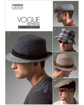 Patrons Vogue Chapeaux pour hommes #V8869