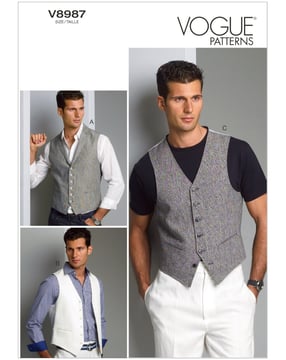 Patrons Vogue Gilets Homme #V8987
