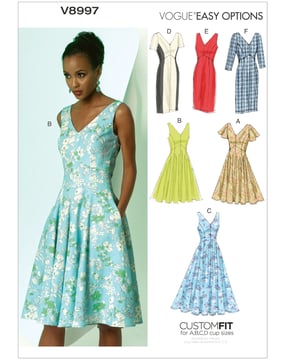 Patron Vogue Femme Robe Custom Fit #V8997 Taille 40-48