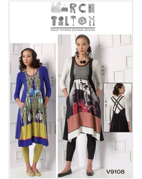 Patron Vogue pour femme Top Robe et #V9108 Taille 32-40
