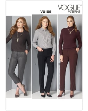 Patron Vogue Pantalons Femme #V9155 Taille 30-38