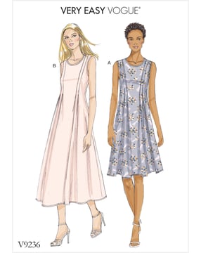 Patrons Vogue Robes d'été pour femmes #V9236 Taille 40-48