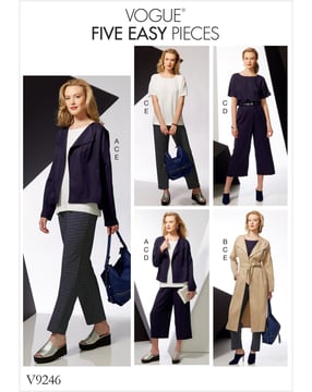 Patrons Vogue Robes-chemises pour femmes #V9246 Taille 42-50