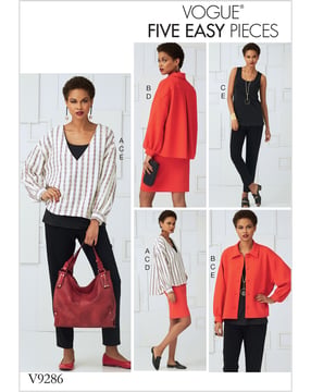 Patrons Vogue Blouses à enfiler pour femmes #V9286 Taille 32-40