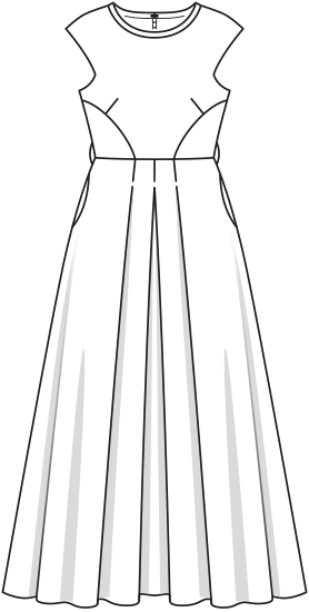 knee length dresses for ladies 1321 Plus Size by Martina Liana