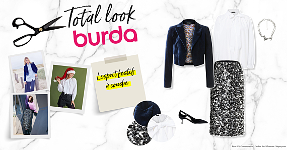 Total Burda Look: Sew the Perfect Festive Ensemble Featuring Sequins & Velvet