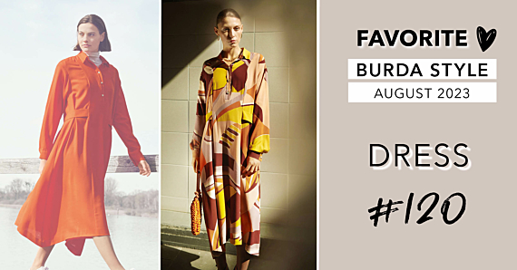 A Favorite: The Dress 120 from Burda Style August 2023