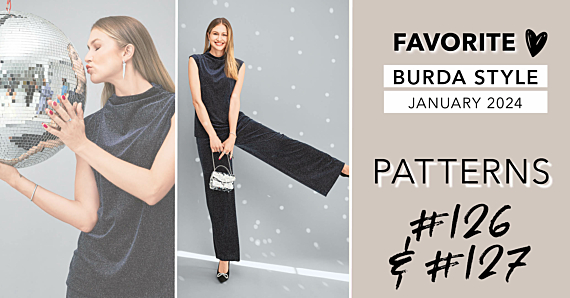 Favorites: Top 126 and Pants 127 from Burda Style January 2024!