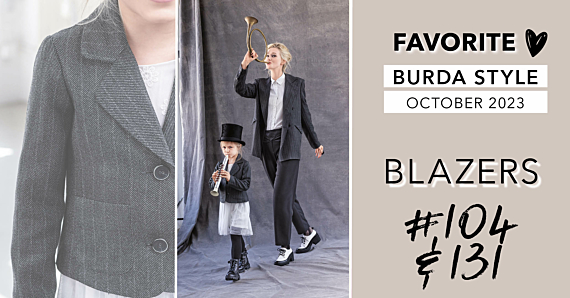 Favorites: Blazers 104 and 131 from Burda Style October 2023 
