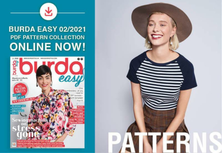 The collection of pdf patterns from Burda Easy No. 02/2021 is online now!