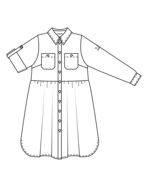 Crêpe de Chine Shirt Dress 402 | Burda Curvy 01/23