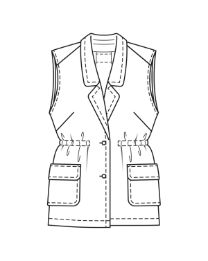 Linen Waistcoat 407 | Burda Curvy 01/23