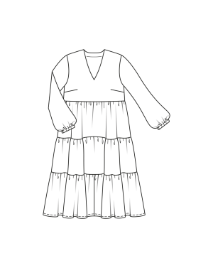 Muslin gauze Maxi Dress 408 | Burda Curvy 02/23