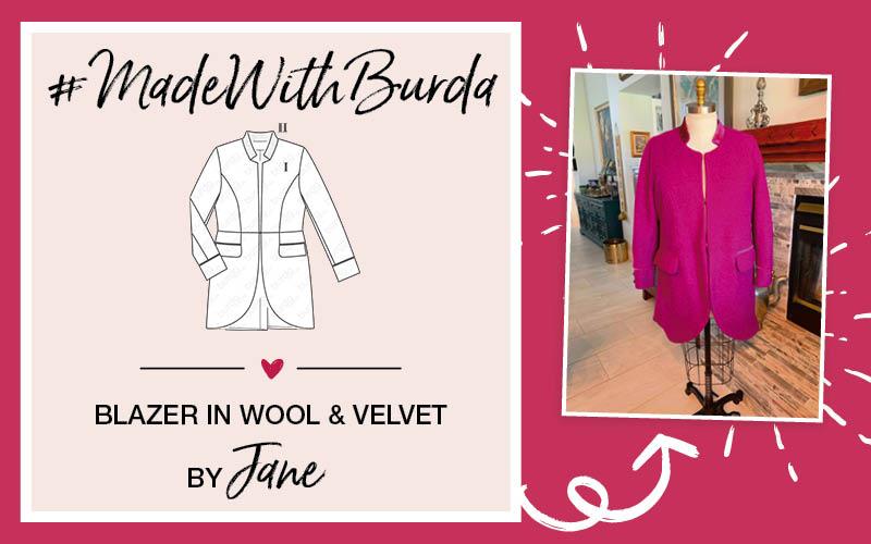 #MadeWithBurda: Jane&apos;s Blazer in Wool & Velvet
