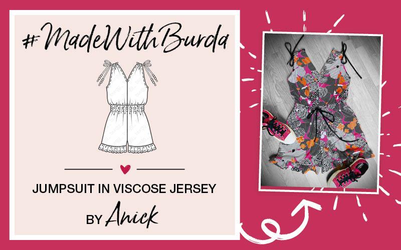 #MadeWithBurda: Anick&apos;s Jumpsuit in Viscose Jersey