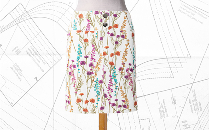 Sewing Lesson: #112B Shaped Waistband Skirt 05/2019