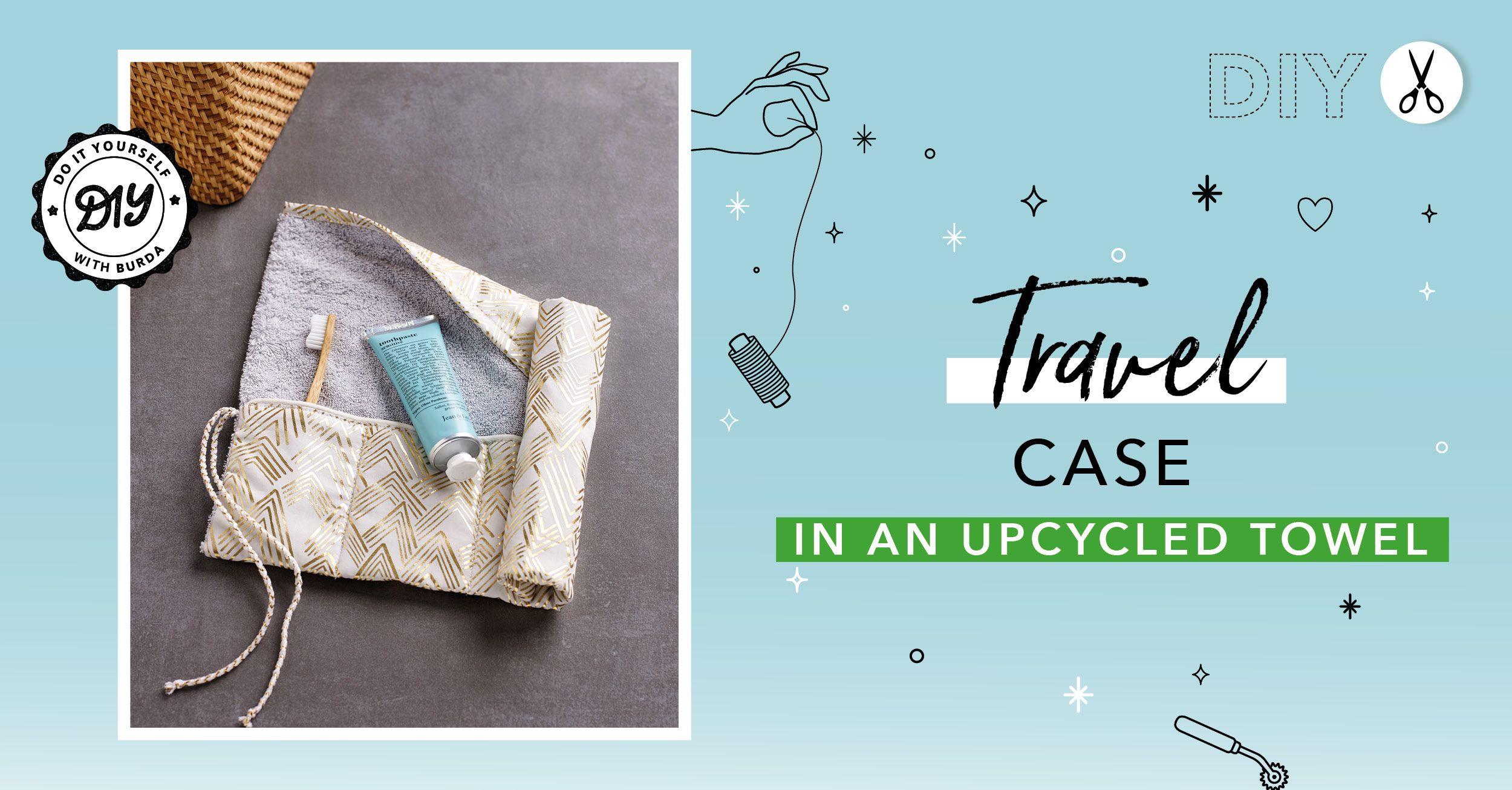DIY: Upcycle a Terry Cloth Towel into a Travel Case