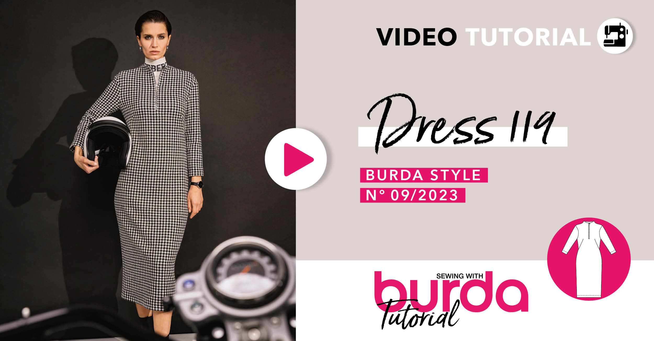 Video Tutorial: Dress 119 - Burda Style September 2023