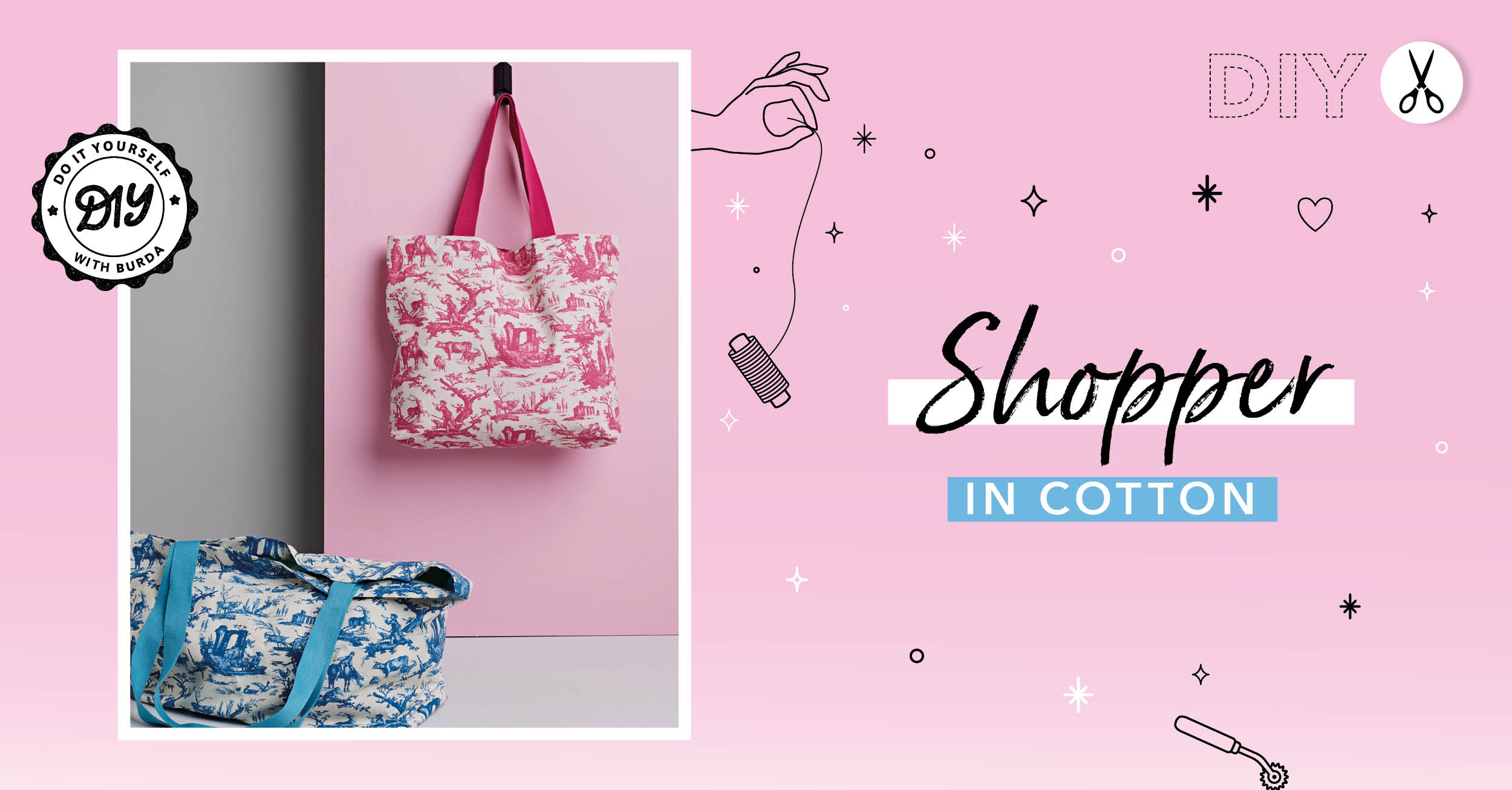 DIY: Sew a Toile de Jouy Shopper