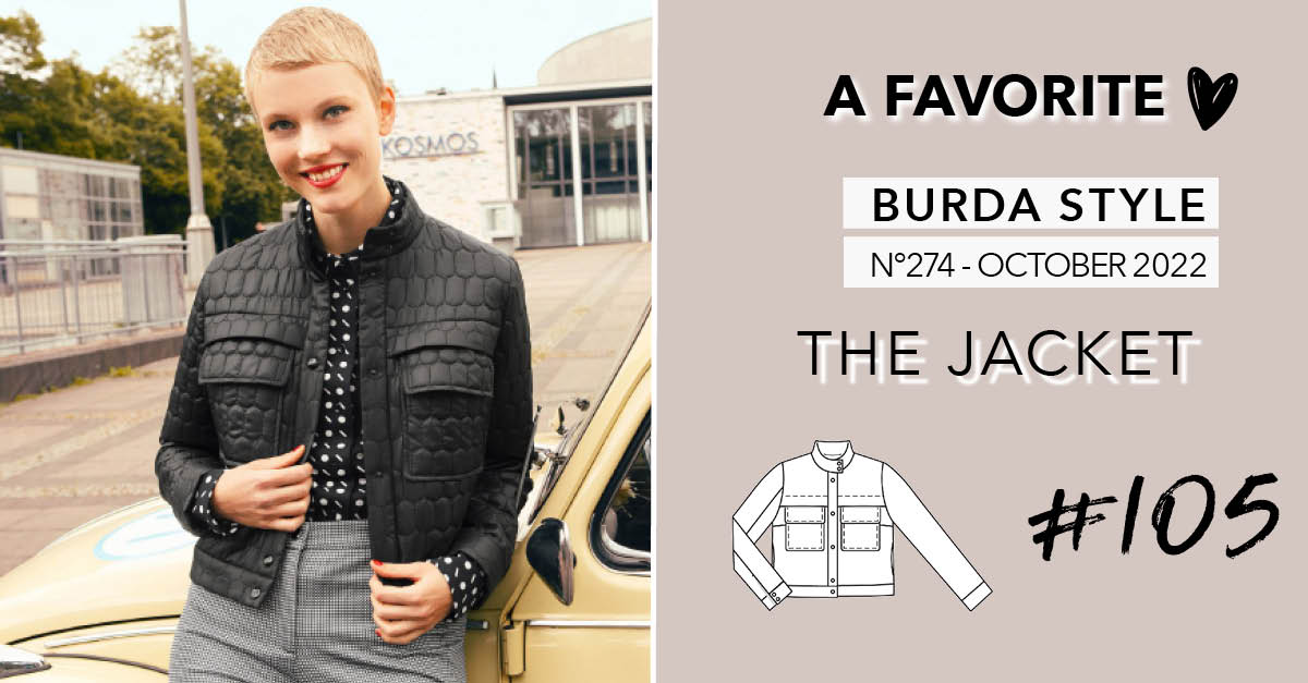 A Favorite: The Quilted Jacket 105 from Burda Style October 2022
