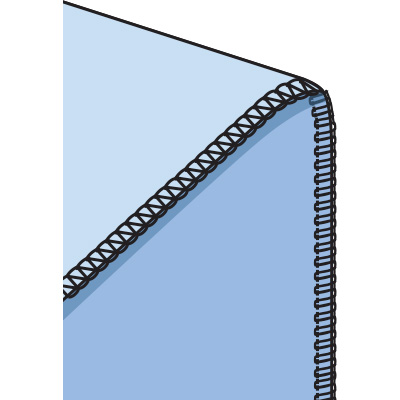 3-thread overcast stitch, narrow: (3) 3-thread overcast stitch, narrow: (3)