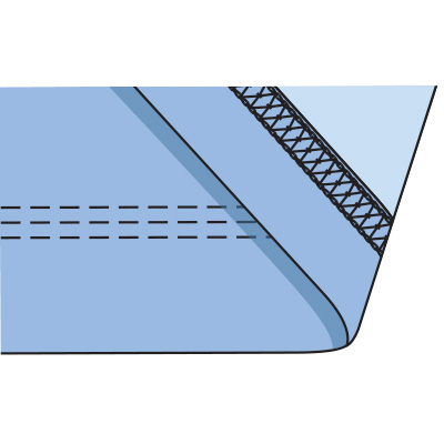 Triple cover stitch: (9) Triple cover stitch: (9)