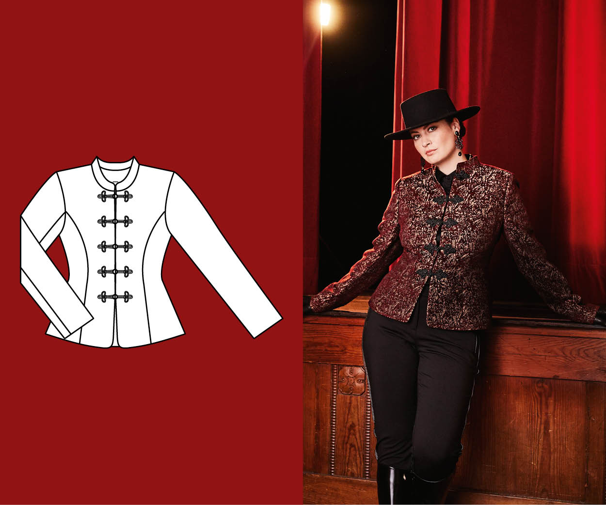 Jacket 101: A touch of flamenco in trimmings.