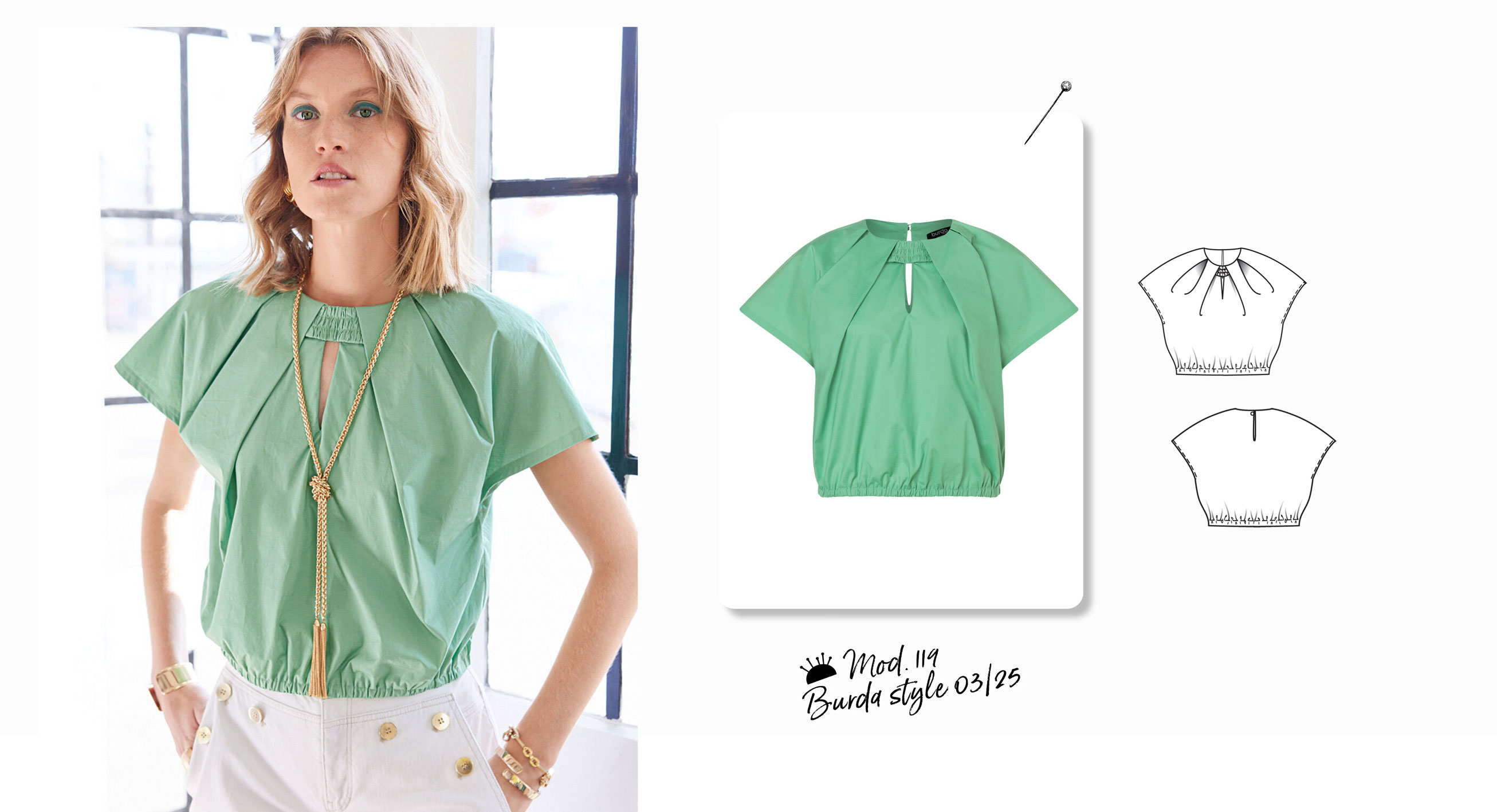 A contemporary and sophisticated blouse