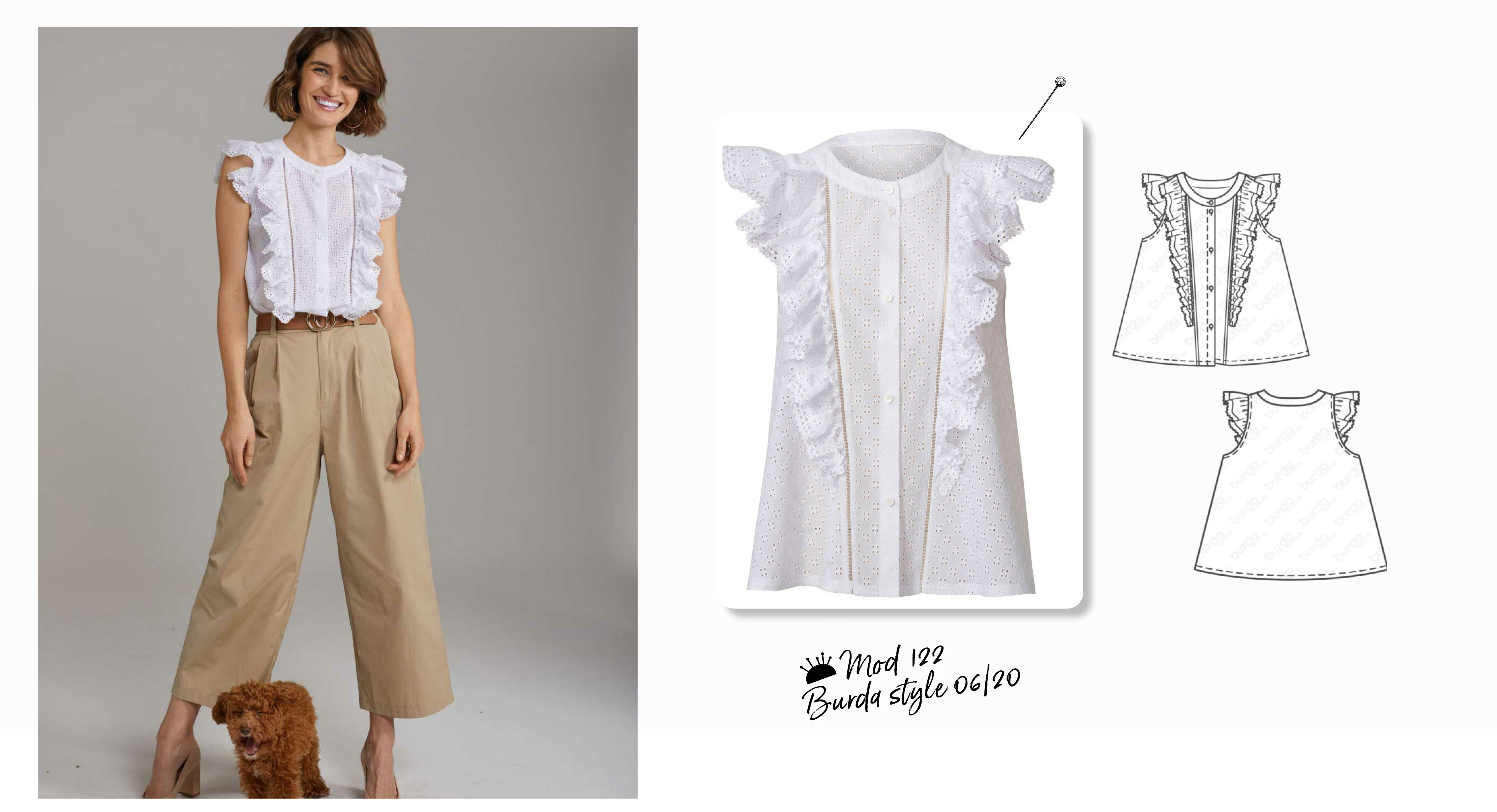 Cotton Blouse 122 | Burda Style 06/20