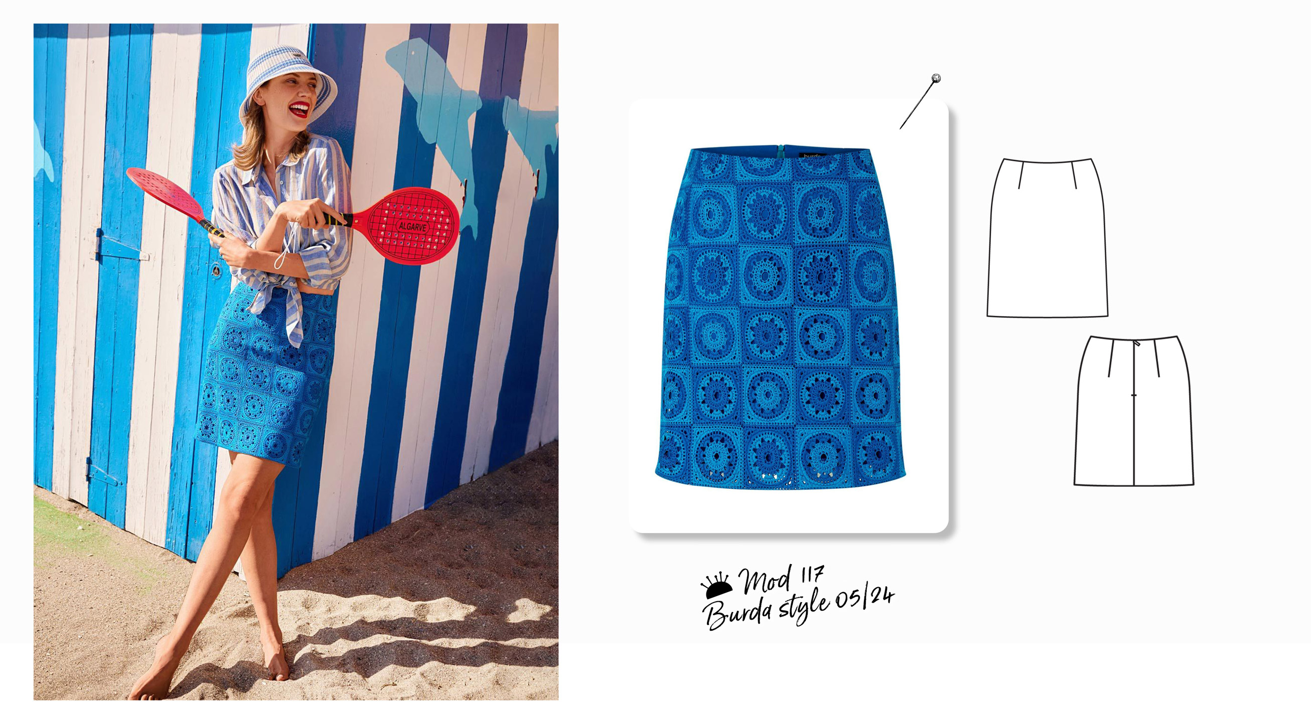 Lace fabric Skirt 117 | Burda Style 05/24