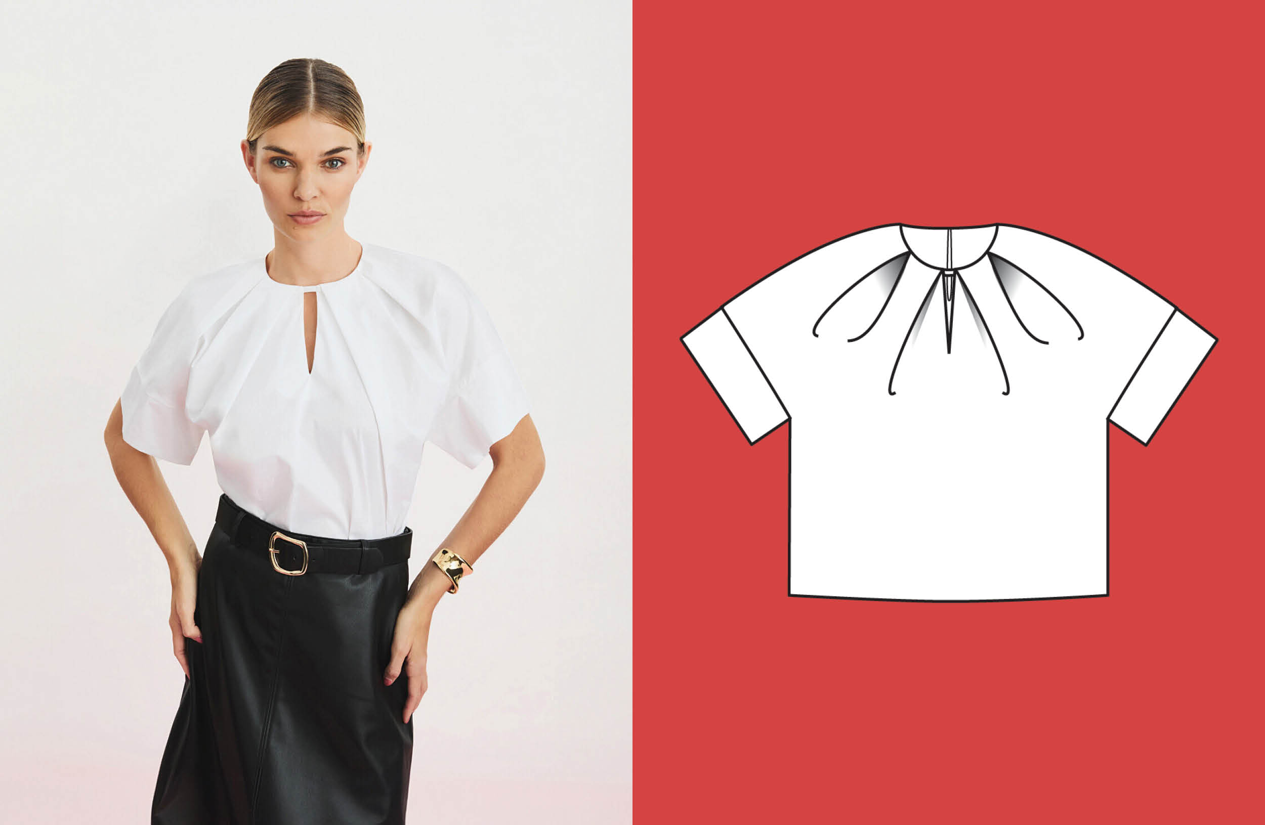 The minimalist white poplin blouse
