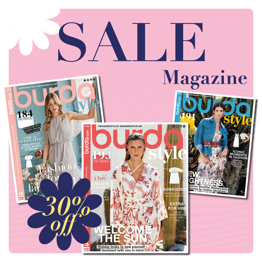 Get 30% off on our Burda Style magazines! Get 30% off on our Burda Style magazines!