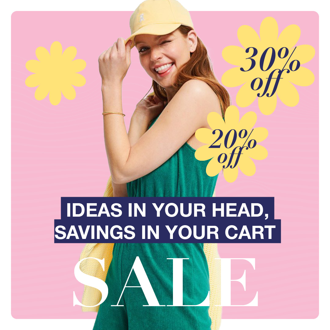 Sale: Ideas in your head, savings in your cart Sale: Ideas in your head, savings in your cart