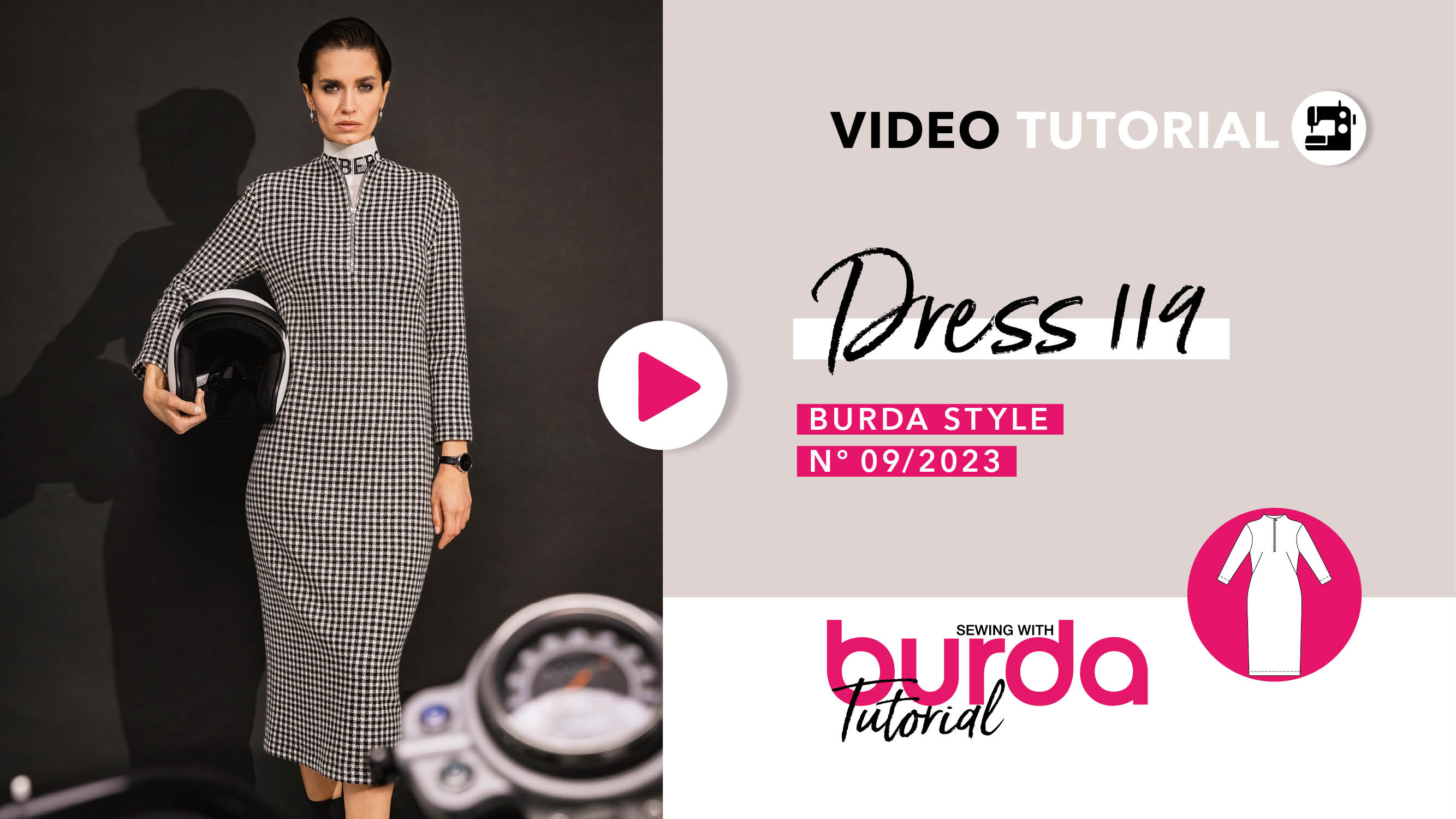 Video Tutorial: Dress 119 - Burda Style September 2023