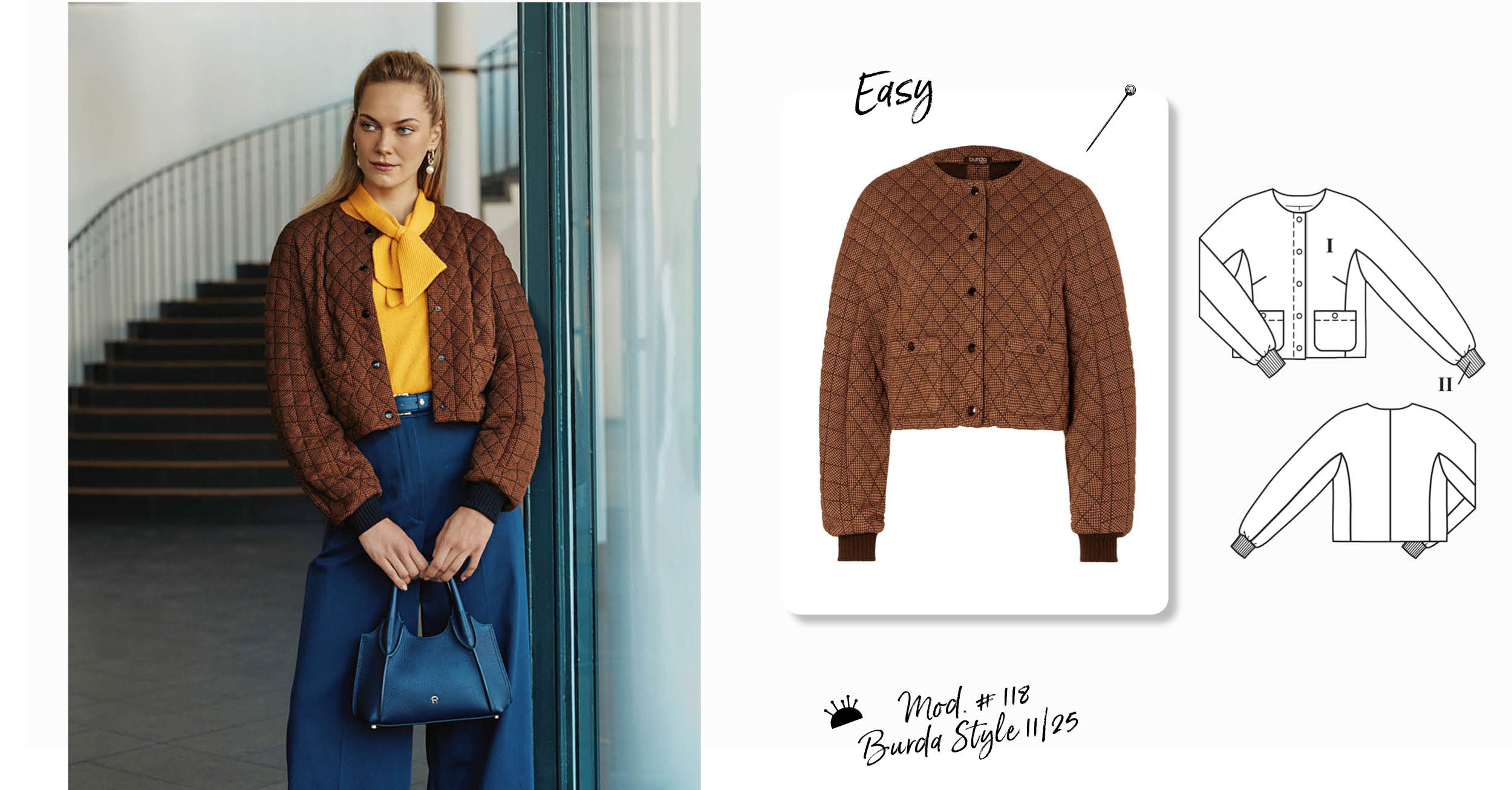 Short quilted jacket: easy chic with a contemporary look Short quilted jacket: easy chic with a contemporary look