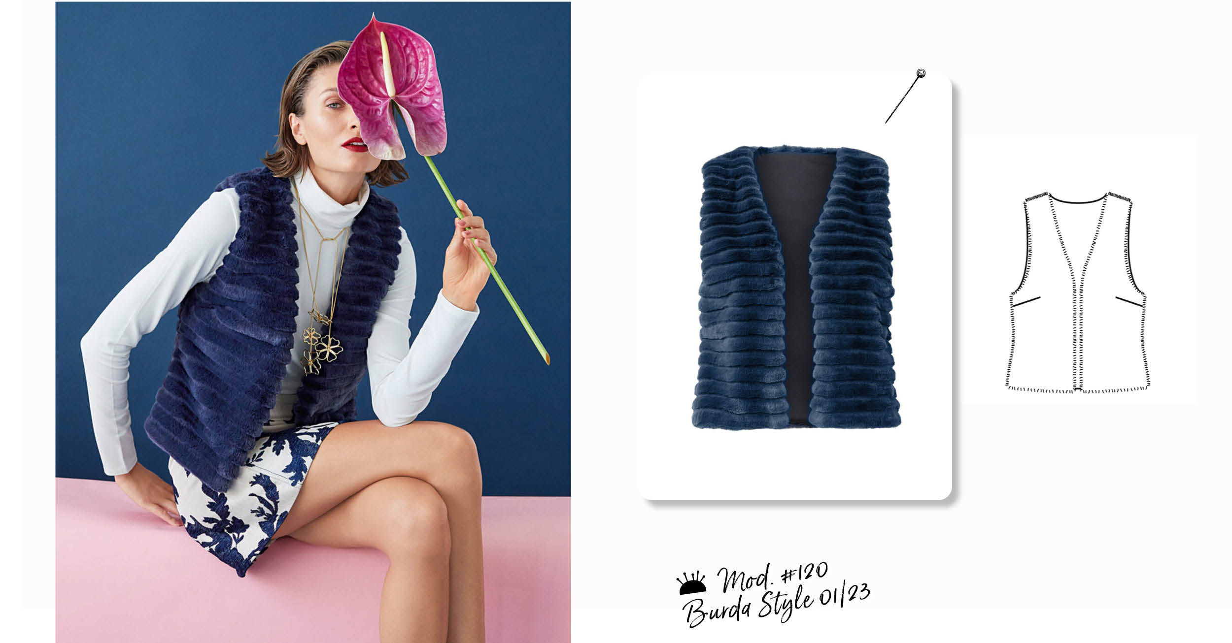 The faux fur vest, a trendy and easy-to-sew couture piece The faux fur vest, a trendy and easy-to-sew couture piece