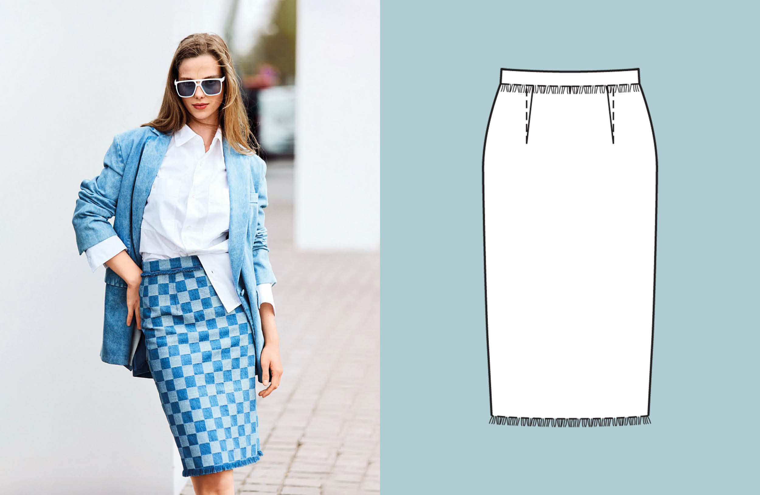 Denim Skirt 118 | Burda Style 09/24 Denim Skirt 118 | Burda Style 09/24