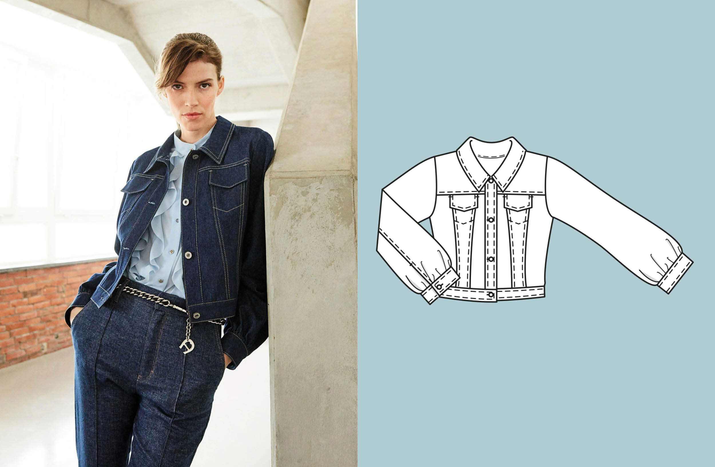 Denim Jacket 113 | Burda Style 02/24 Denim Jacket 113 | Burda Style 02/24