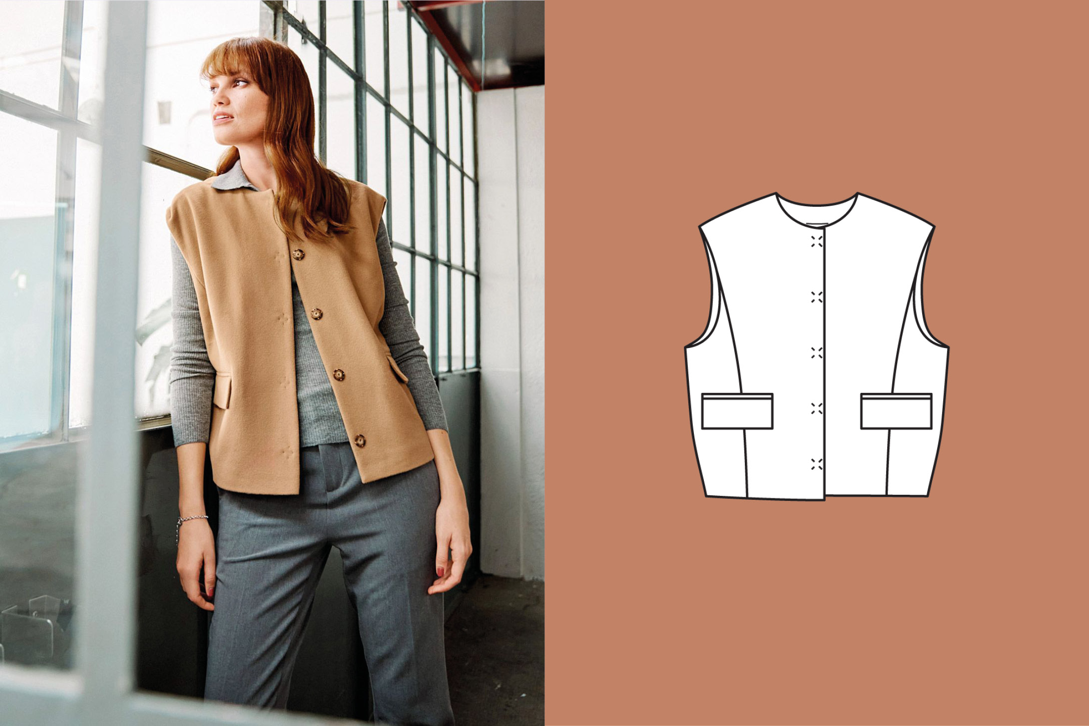 Fleece Waistcoat 112 | Burda Style 10/24 Fleece Waistcoat 112 | Burda Style 10/24